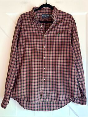 Polo Ralph Lauren Men's Plaid Button Down Shirt Custom Fit Multicolor Tartan L